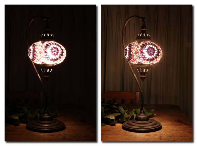 Comparison between original image and finished exposure blend