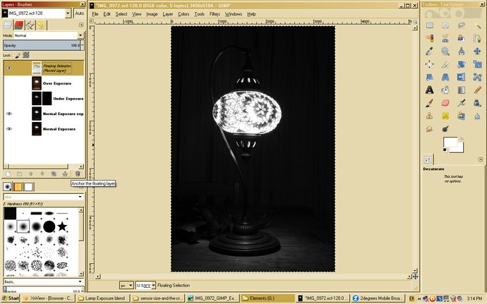 Anchor the floating layer