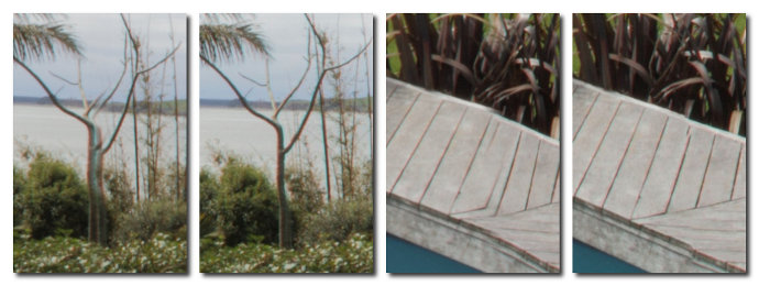 Comparison of stitching flaws